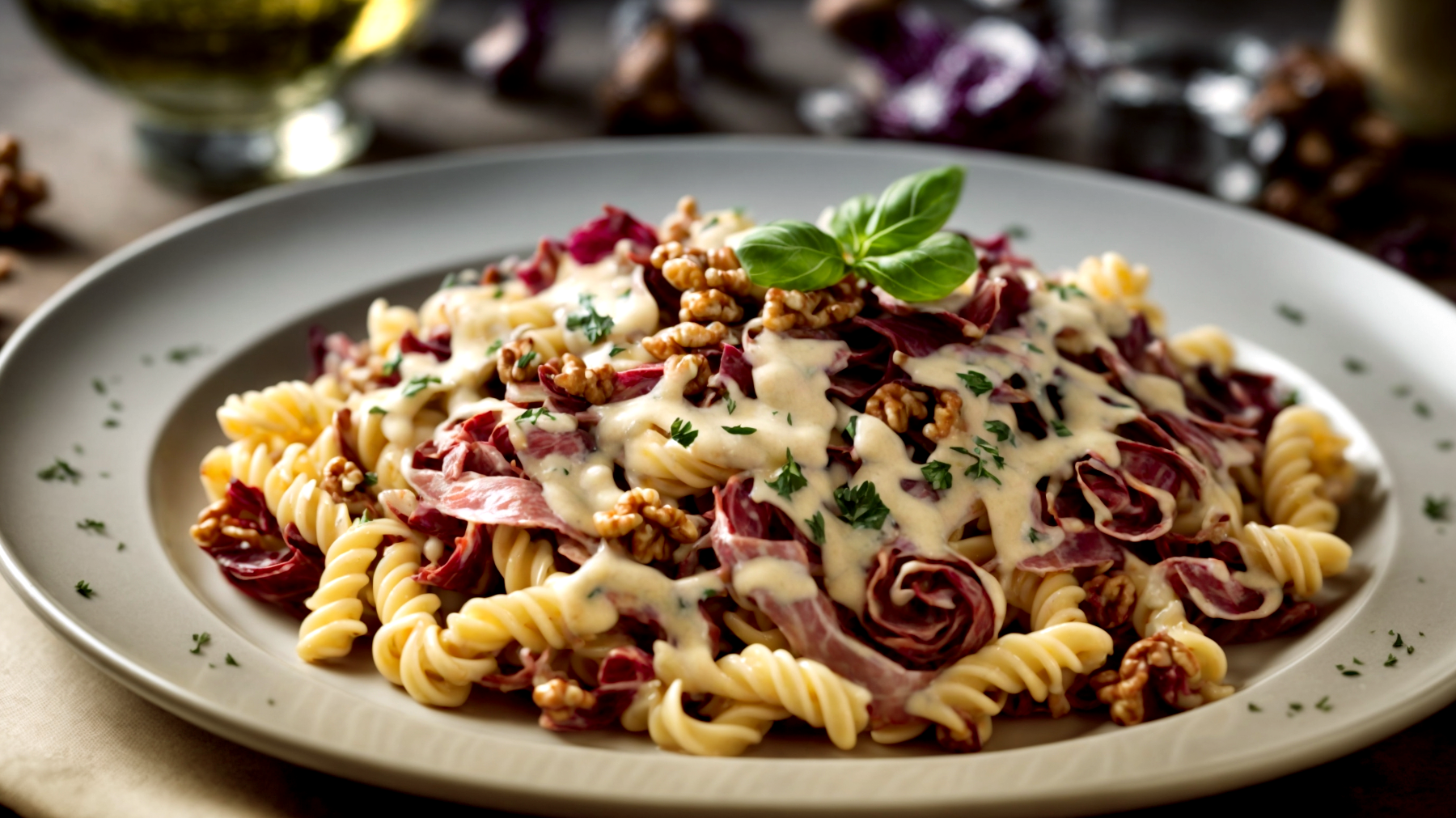 Fusilli radicchio speck"